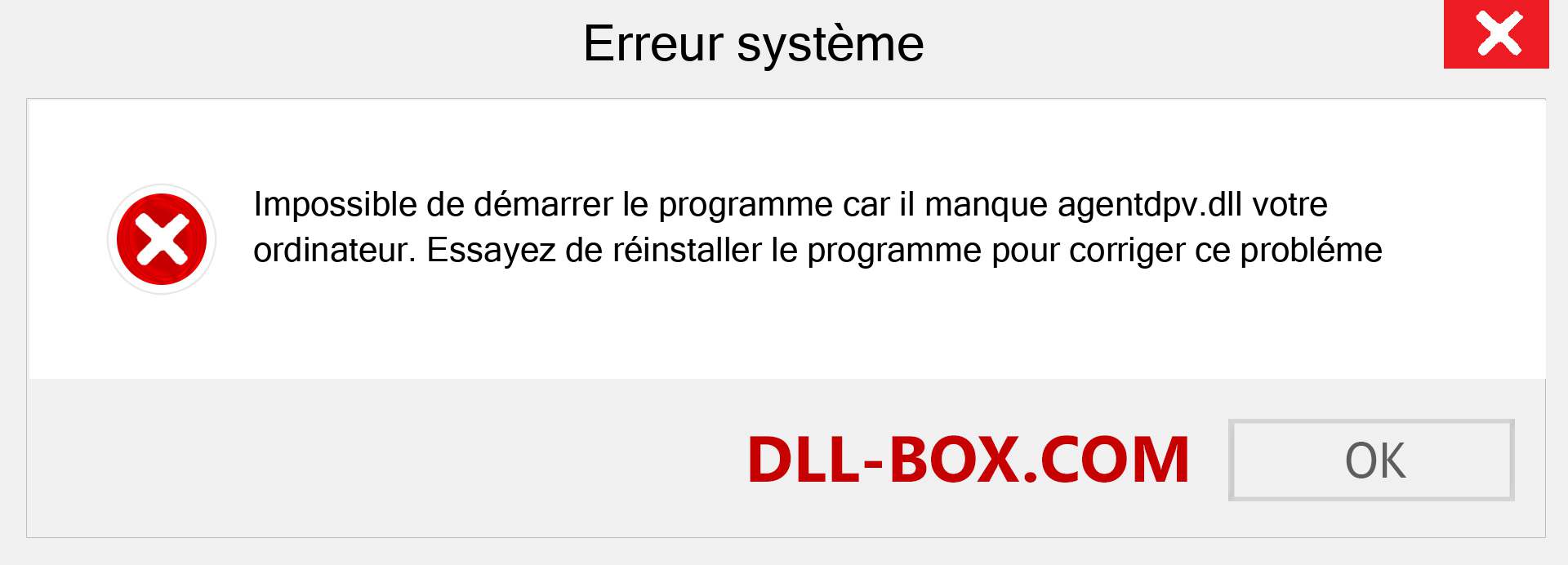 Le fichier agentdpv.dll est manquant ?. Télécharger pour Windows 7, 8, 10 - Correction de l'erreur manquante agentdpv dll sur Windows, photos, images